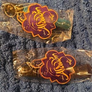 NIP Disney Aladdin Broadway Keychain Set - Purple and Teal